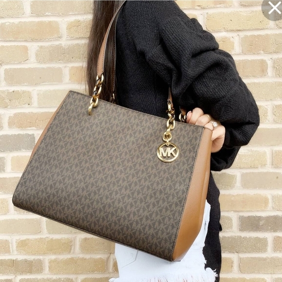 Michael Kors brown leather tote purse handbag New - Picture 2 of 6